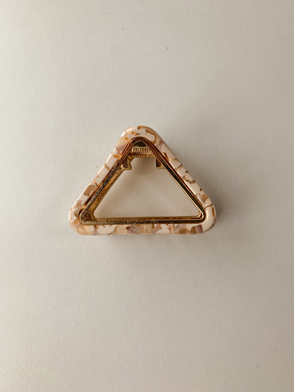 Cream Triangle Hair Clip